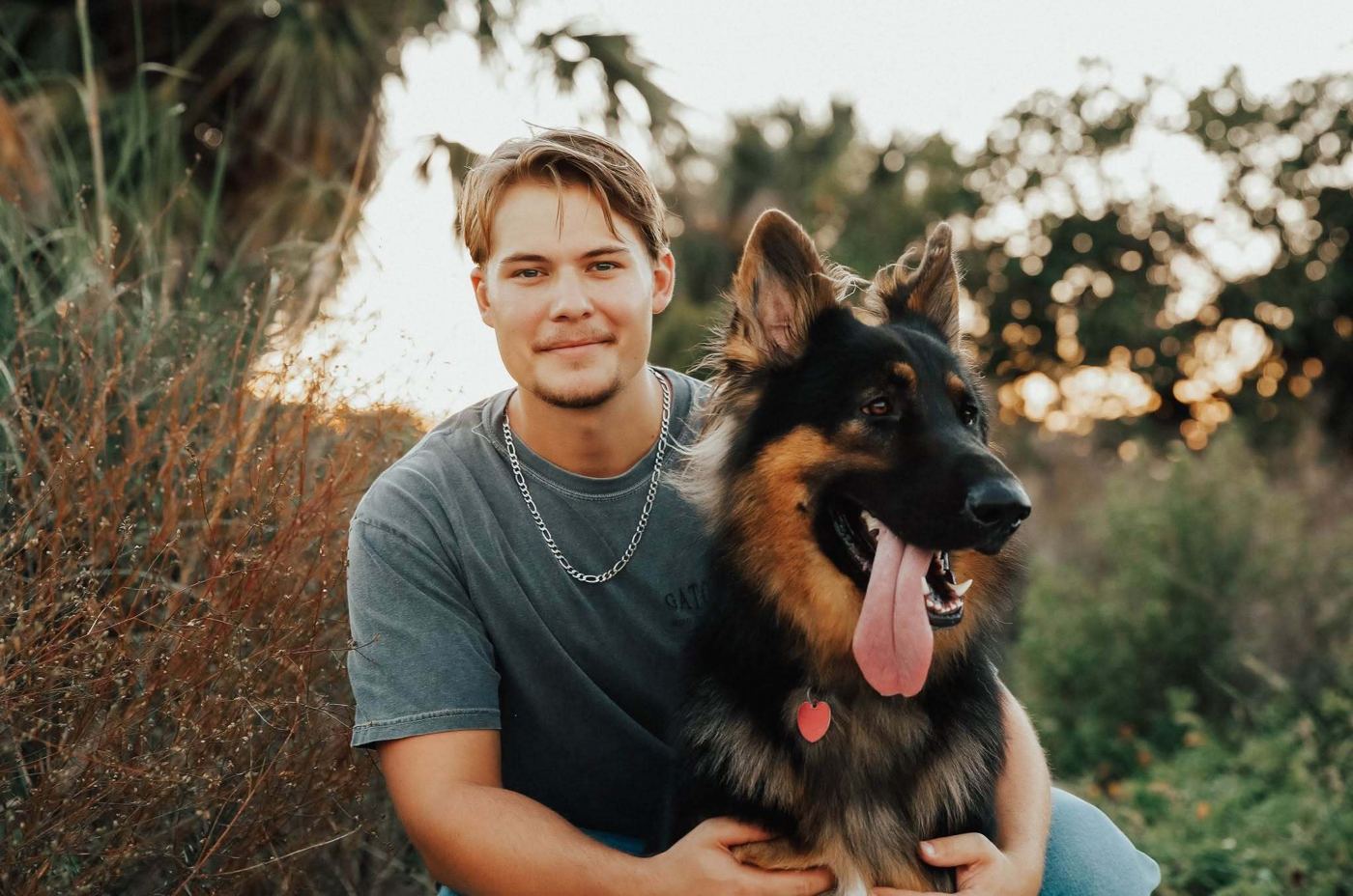 Jacob Soos with his German Shepherd, Gator Alley Dog Training